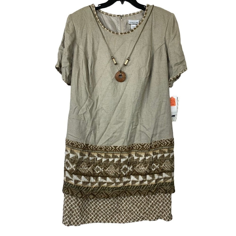 Scarlett M Women's Casual Dress with Necklace - Picture 1 of 5